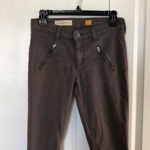 Anthropologie Dark Brown Cropped Denim Pants